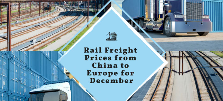 Bahnfrachtpreise von China nach Europa für Dezember 2020